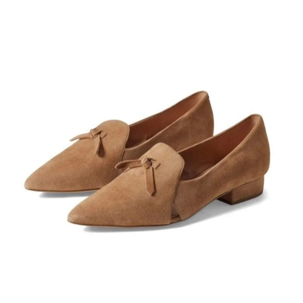 NWB COLE HAAN sz 8 Viola Skimmer Brown Suede Leather Flats